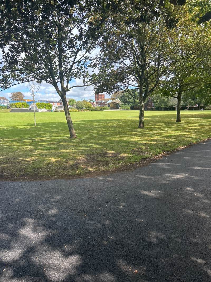 walking near me in New Milton Recreation Ground in autumn