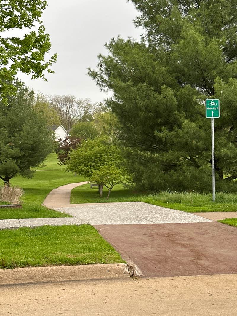 walking near me in Windsor Ridge Park in spring