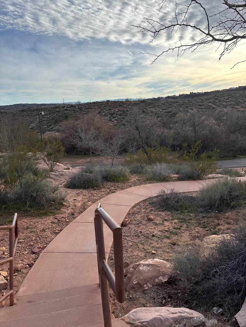 walking near me in Slick Rock Park in winter