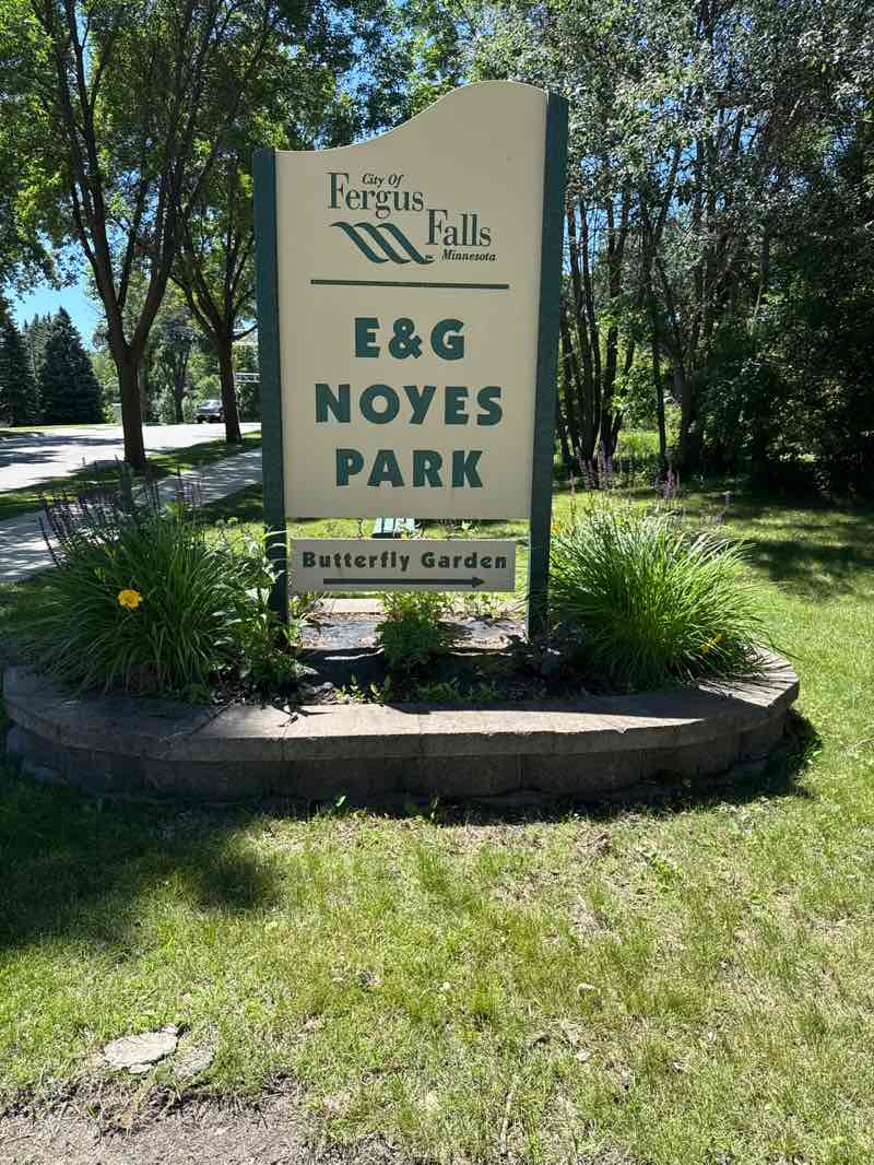 walking near me in E. G. Noyes Park in summer