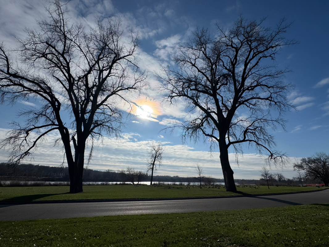 walking near me in Gray's Lake Park in autumn