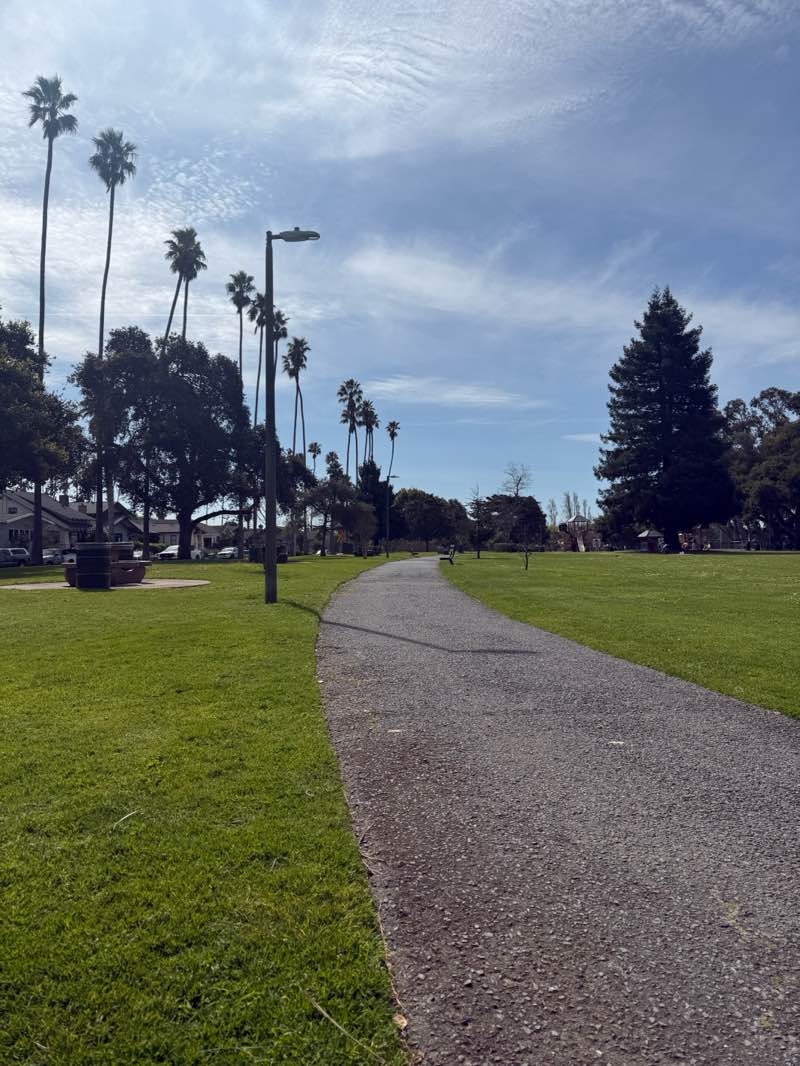walking near me in Jean Sweeney Open Space Park in spring