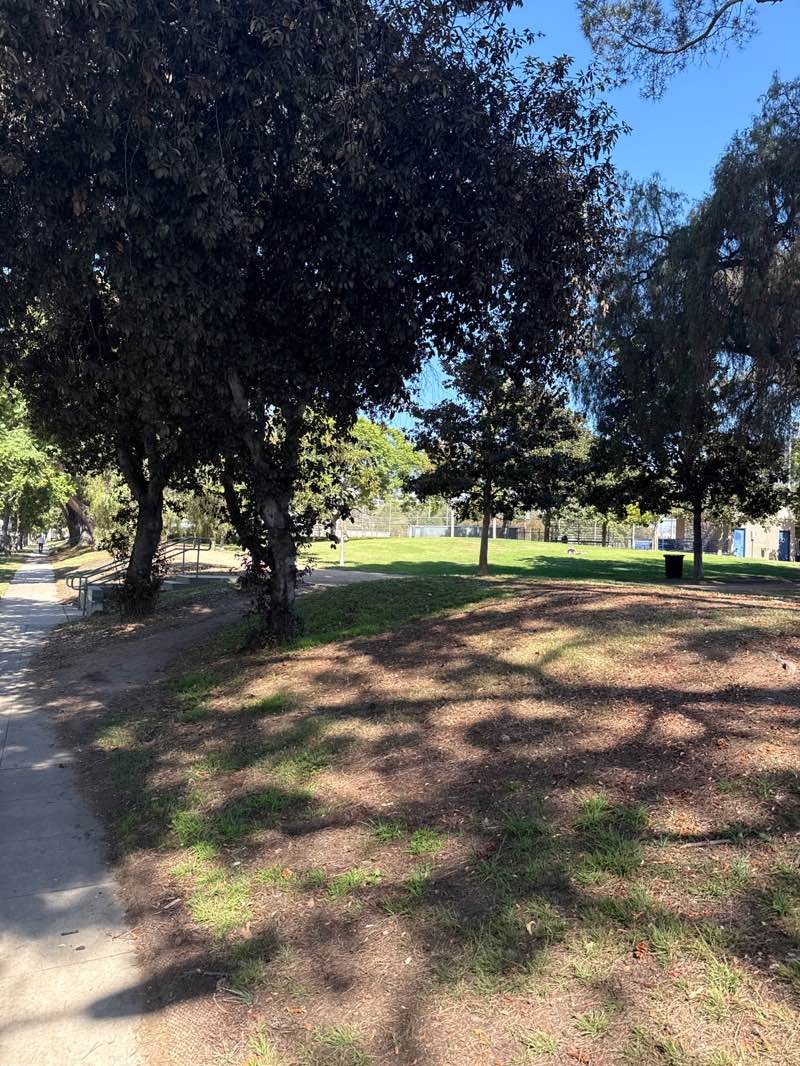 walking near me in La Cienega Park in autumn