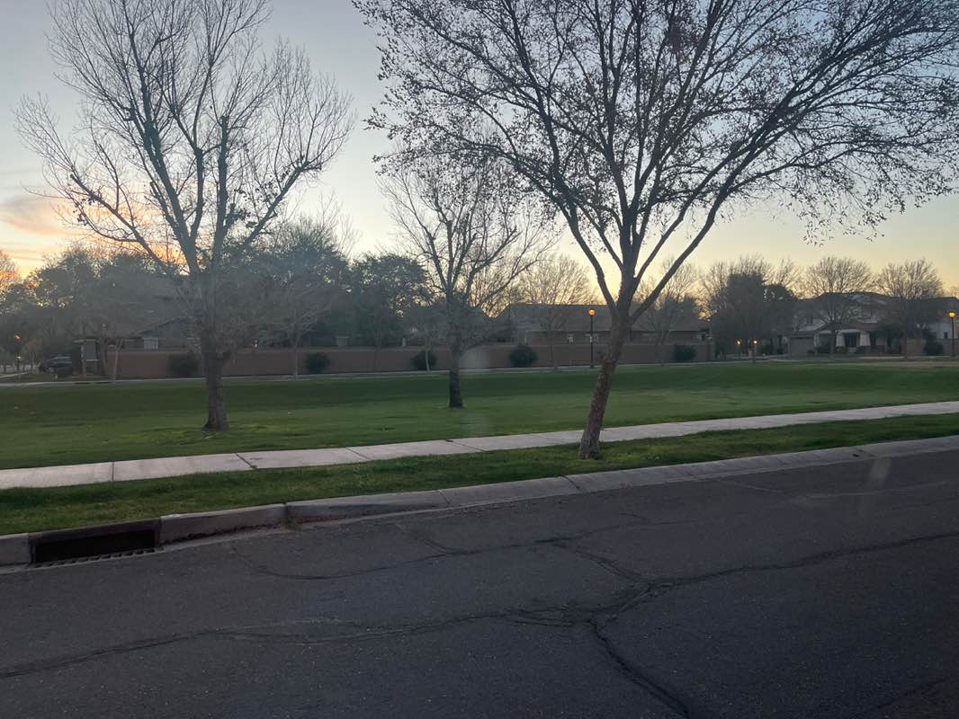 walking near me in Cheyenne Park in winter