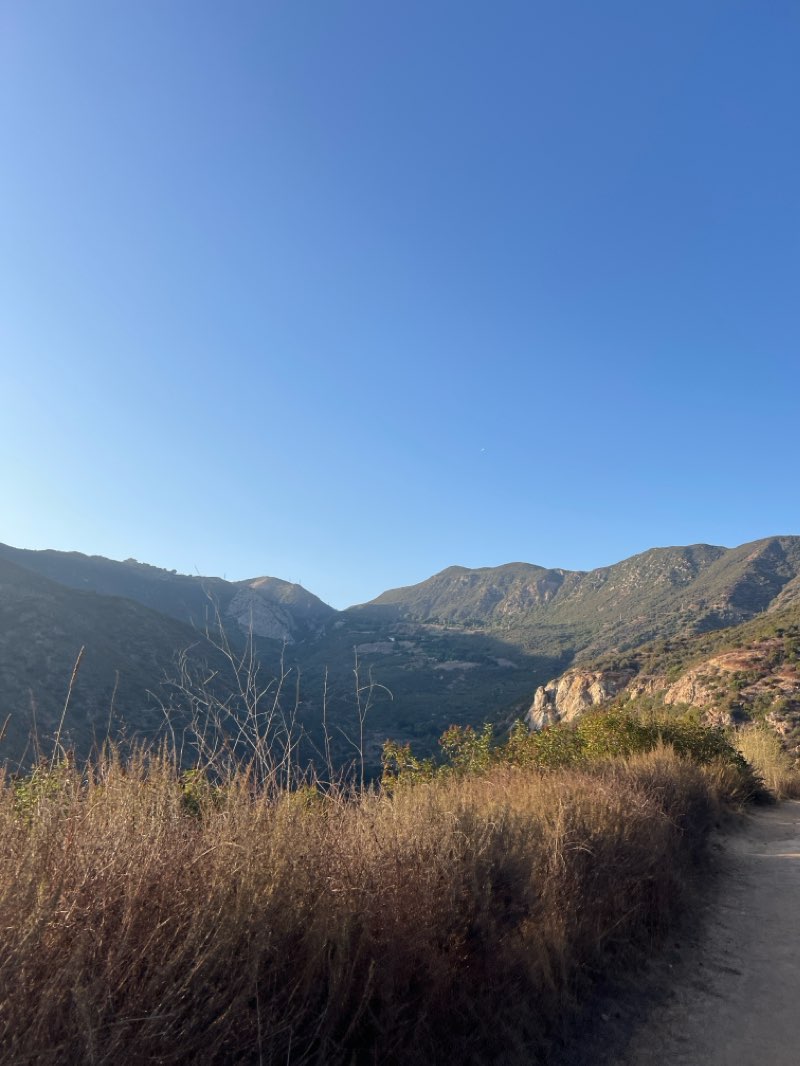 walking near me in Solstice Canyon in winter