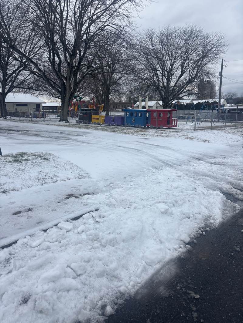 walking near me in Twenty-Sixth Street Playground in winter