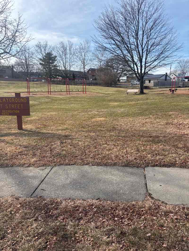 walking near me in Peachtree Playground in winter