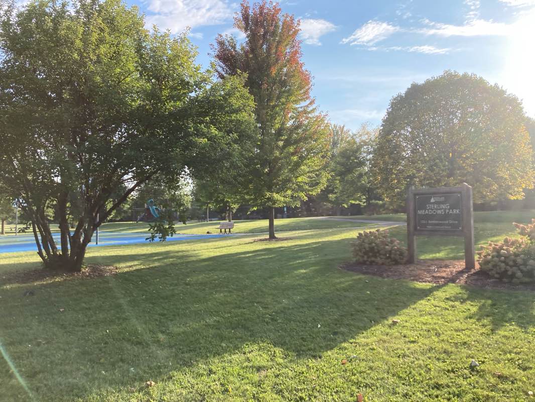 walking near me in Willows Edge Park in autumn