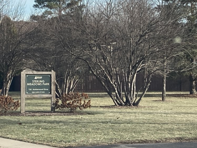 walking near me in Sterling Meadows Park in winter