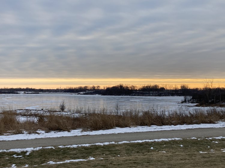 walking near me in Three Oaks Recreation Area in winter