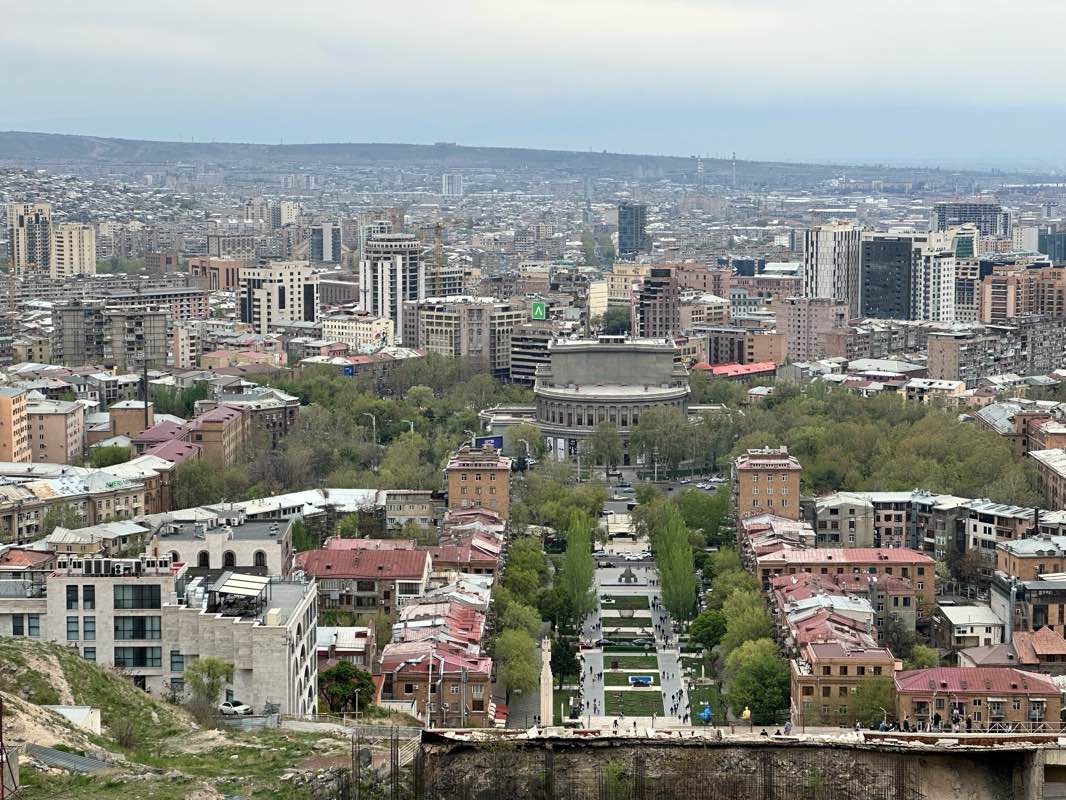 walking near me in Tumanian garden in spring