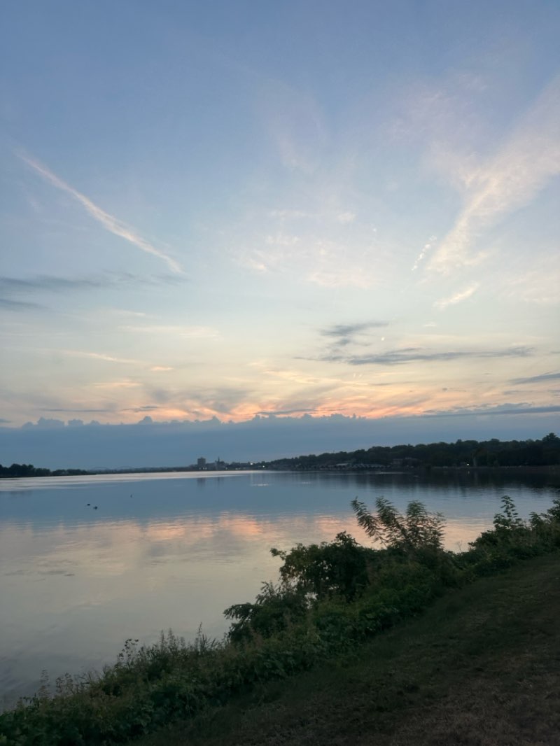 walking near me in River Heritage Park in autumn