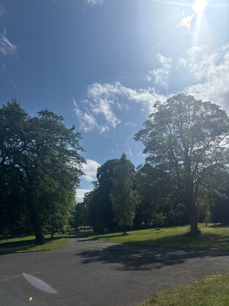 walking near me in Priory Park in summer