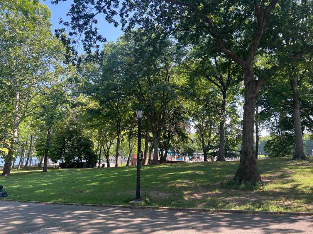 walking near me in Astoria Park in summer