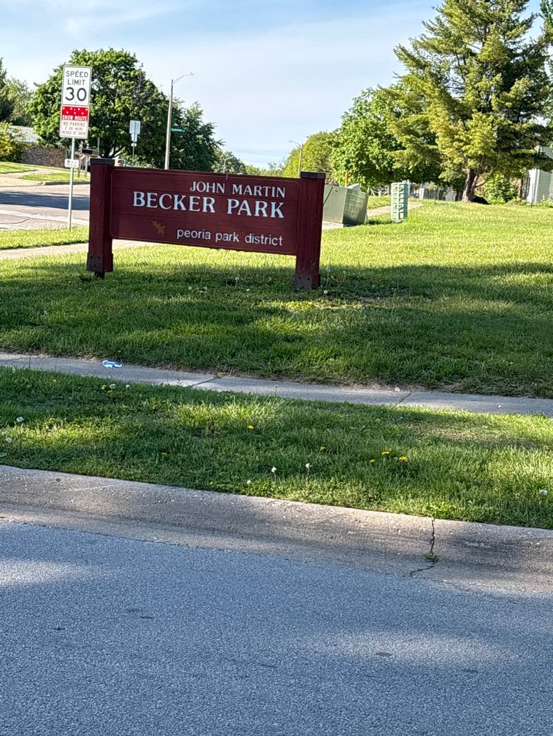walking near me in Becker Park in spring