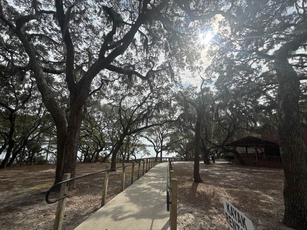 walking near me in Camp Helen State Park in winter