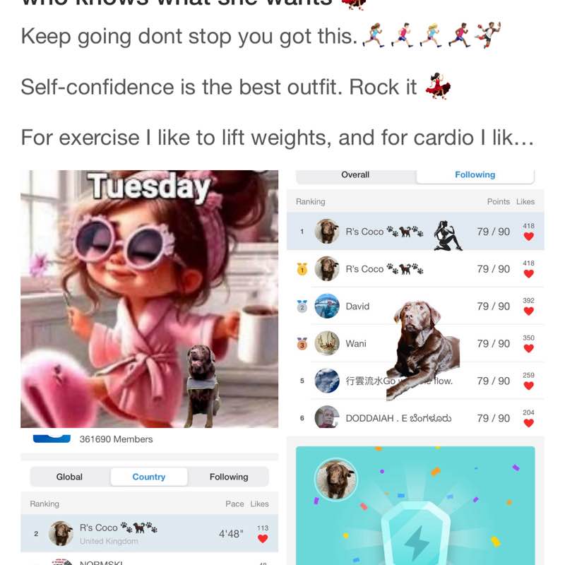 The Pacer Run Group ❤️🌹❤💙💚❤ R’s Coco 🐾🐕‍🦺🐾 post image