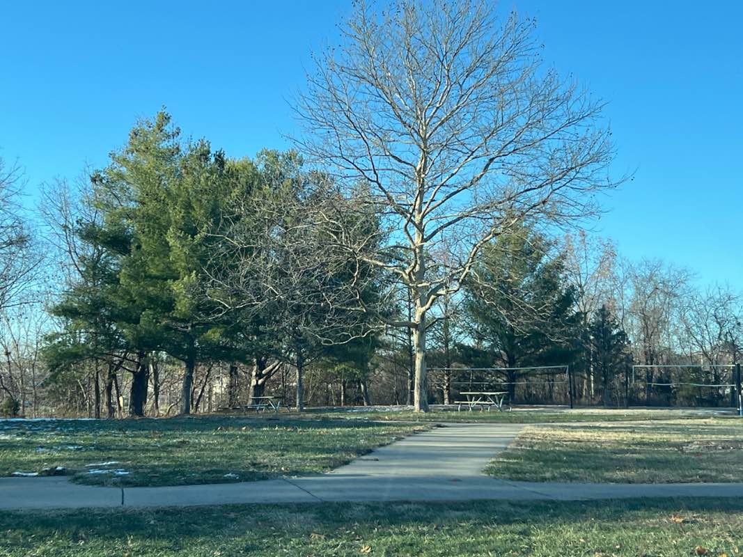 walking near me in Quivira Park in winter