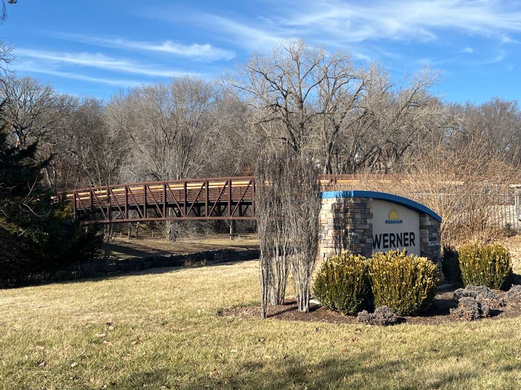 walking near me in Werner Park in winter