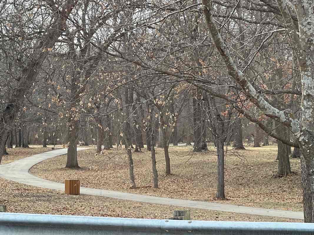 walking near me in Beth Torah Park in winter
