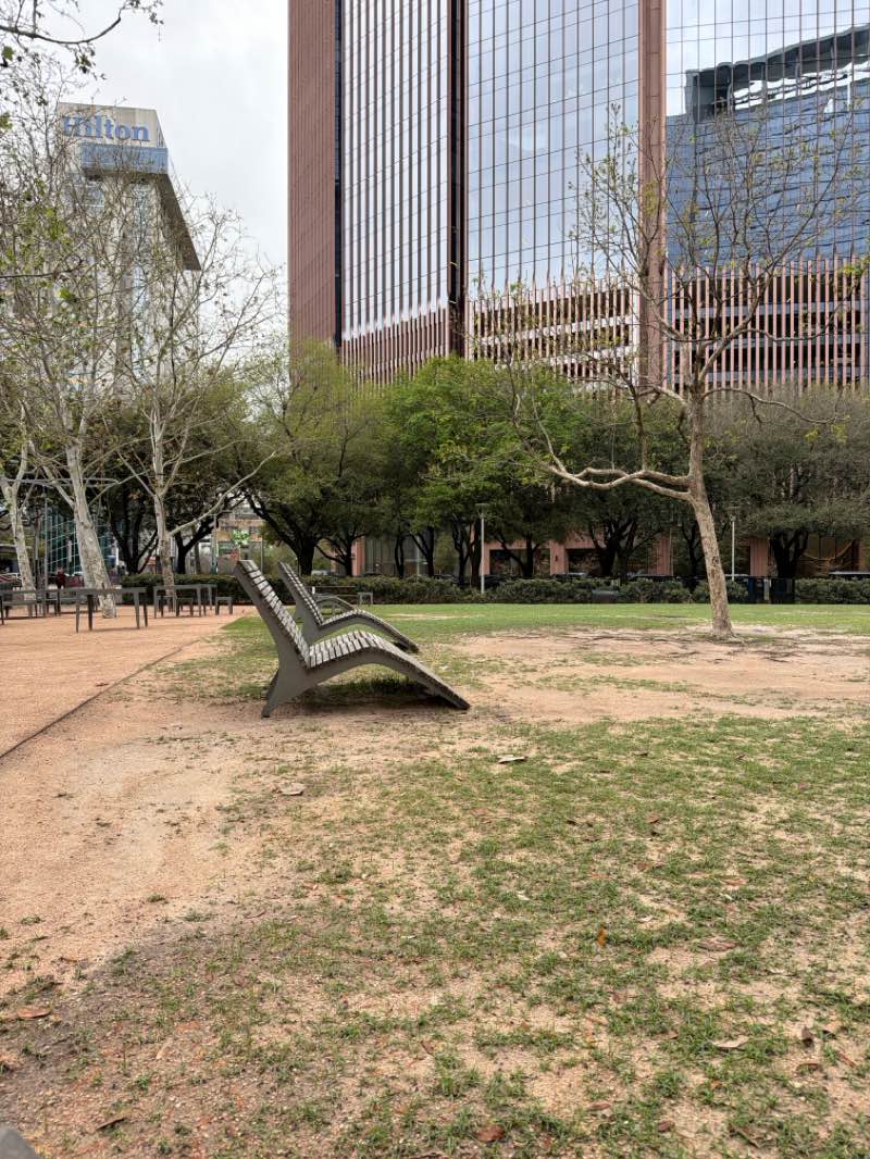 walking near me in Discovery Green in spring