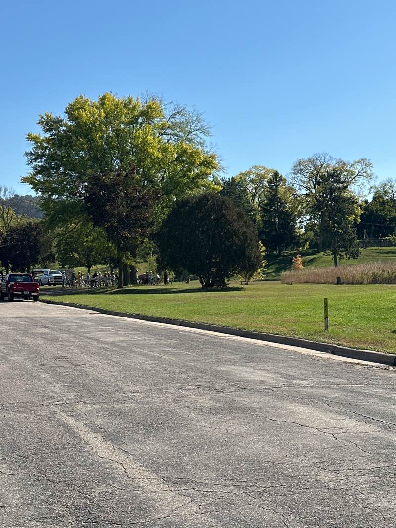 walking near me in Myrick Park in autumn