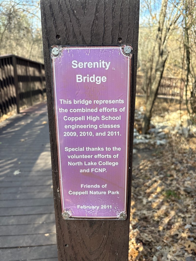 walking near me in Coppell Nature Park in winter