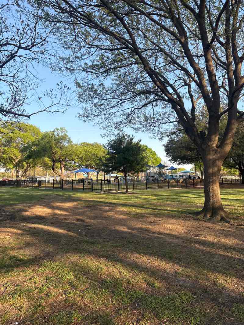 walking near me in Garland Central Park in spring