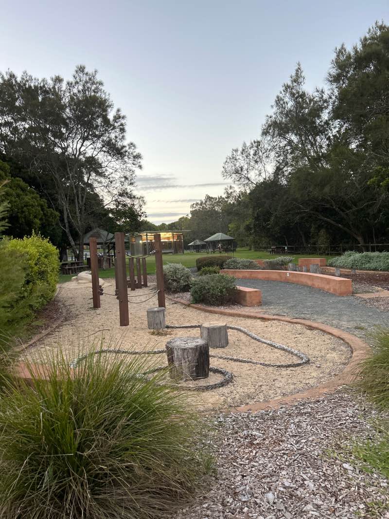 walking near me in Diggers Beach Playground in summer