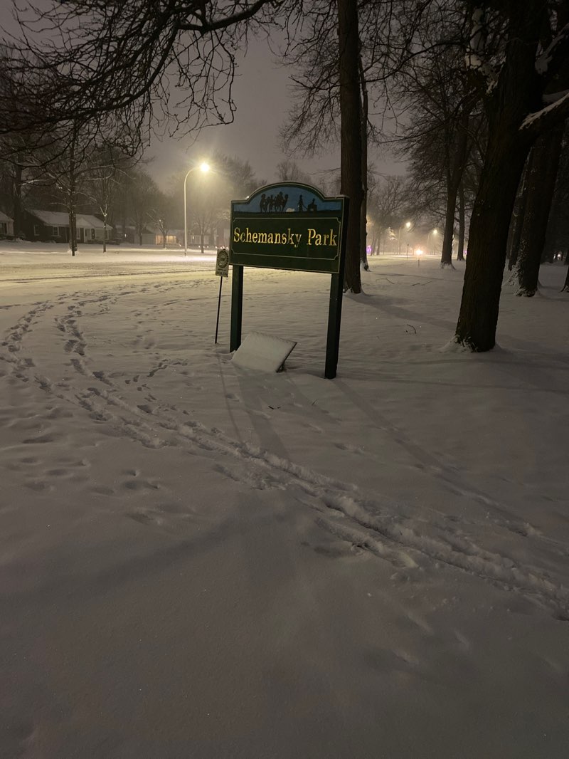 walking near me in Schemansky Park in winter