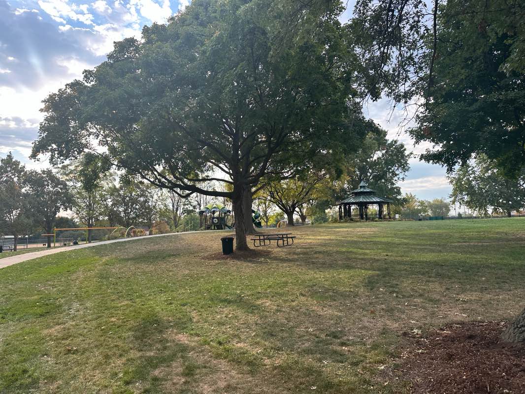 walking near me in Des Peres Park in autumn