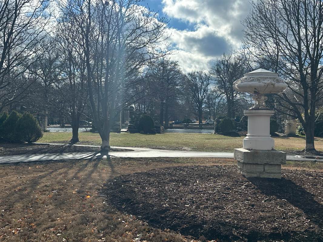 walking near me in Tower Grove Park in winter