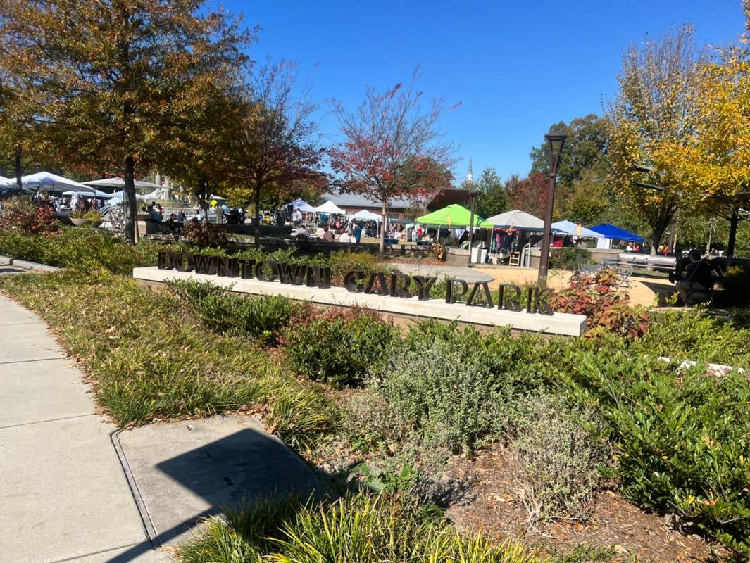 walking near me in Downtown Park in autumn