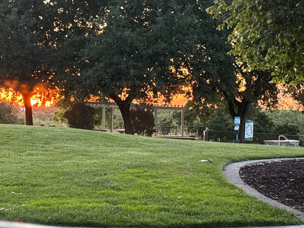 walking near me in Valley View Community Park in spring