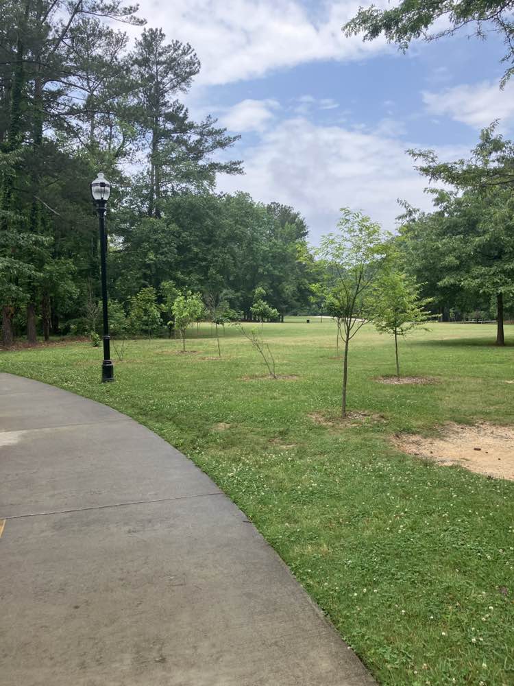 walking near me in Brook Run Park in spring