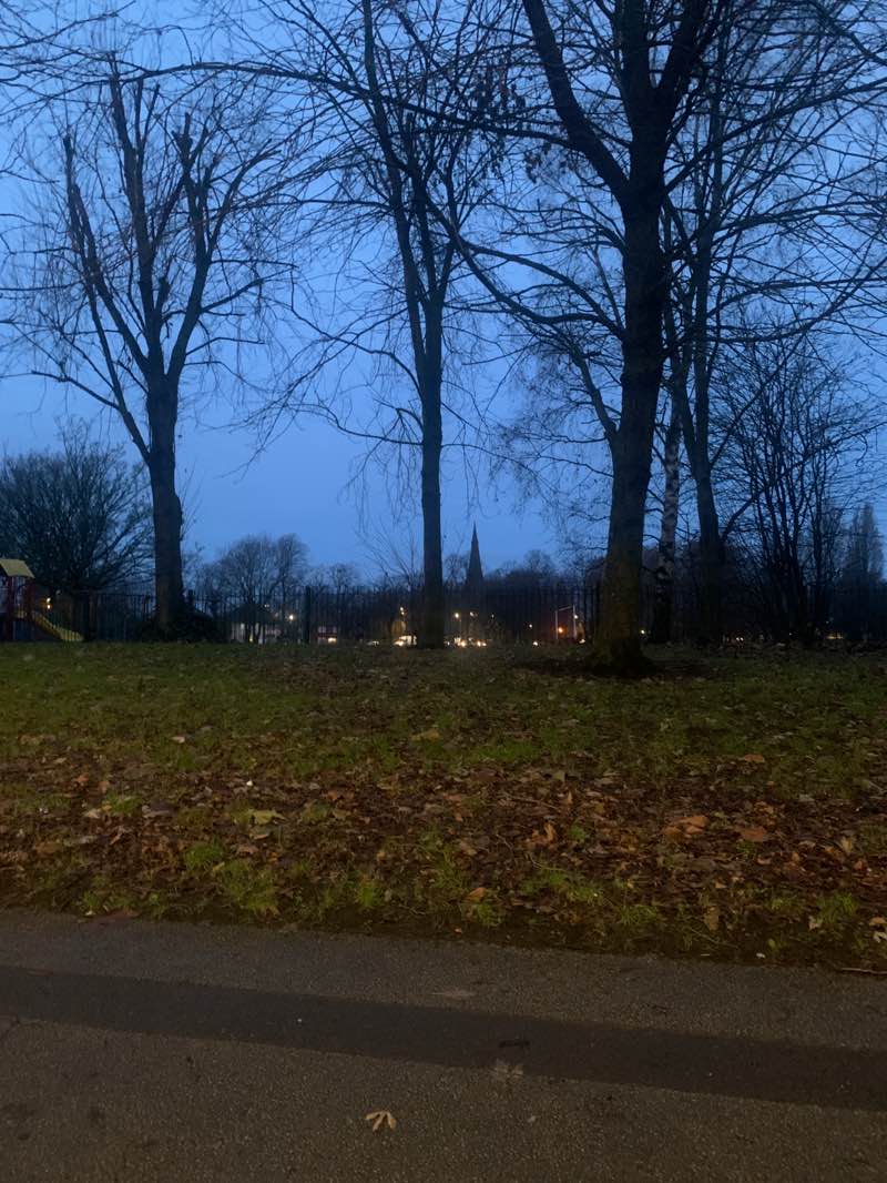 walking near me in Heath Town Park in winter