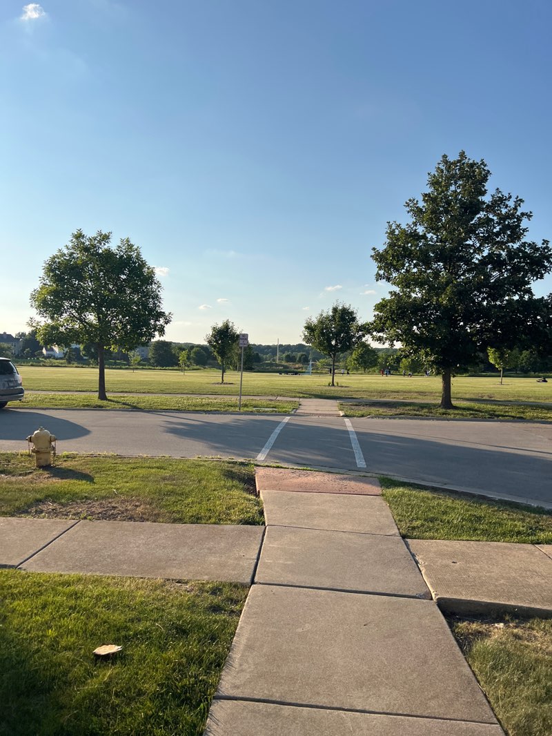 walking near me in Champions Park in summer