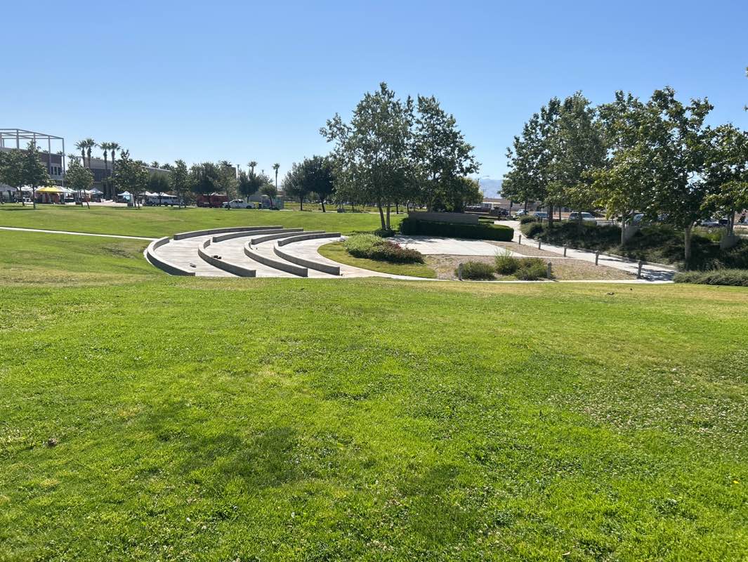 walking near me in Hesperia Civic Plaza Park in summer