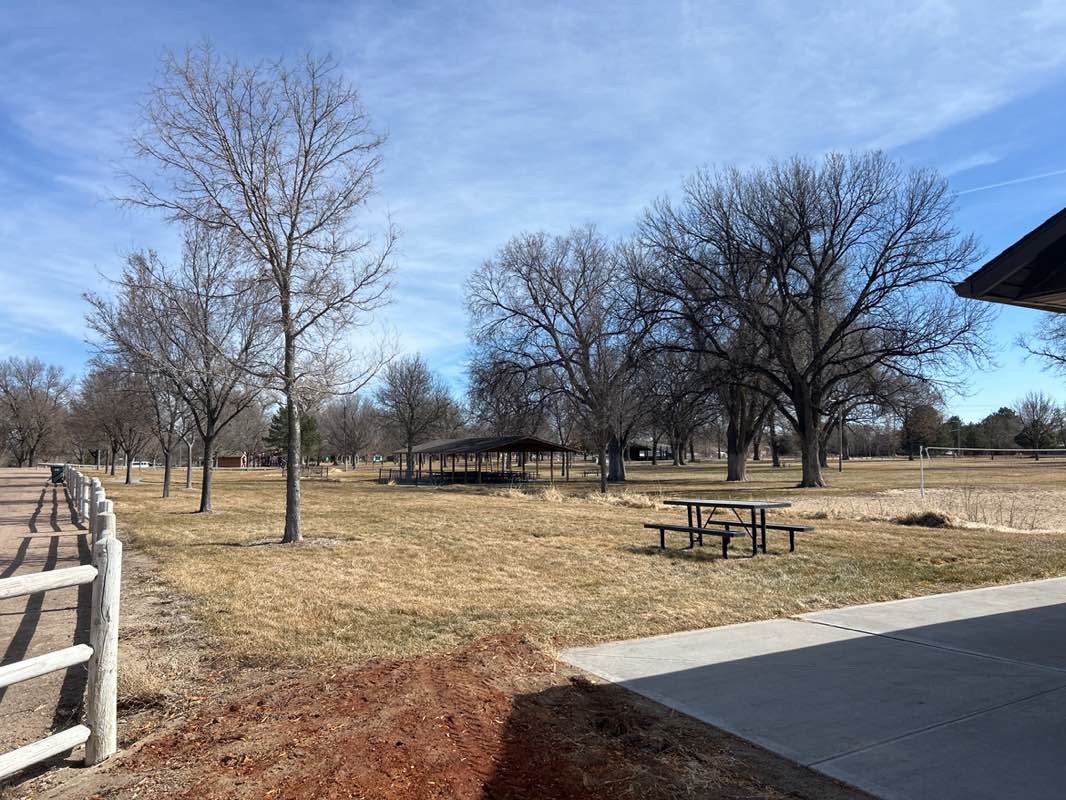 walking near me in Pioneer Park in winter