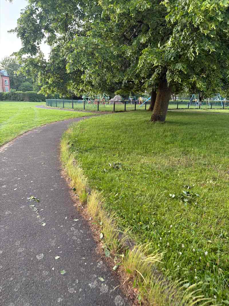walking near me in Gorse Hill Park in summer