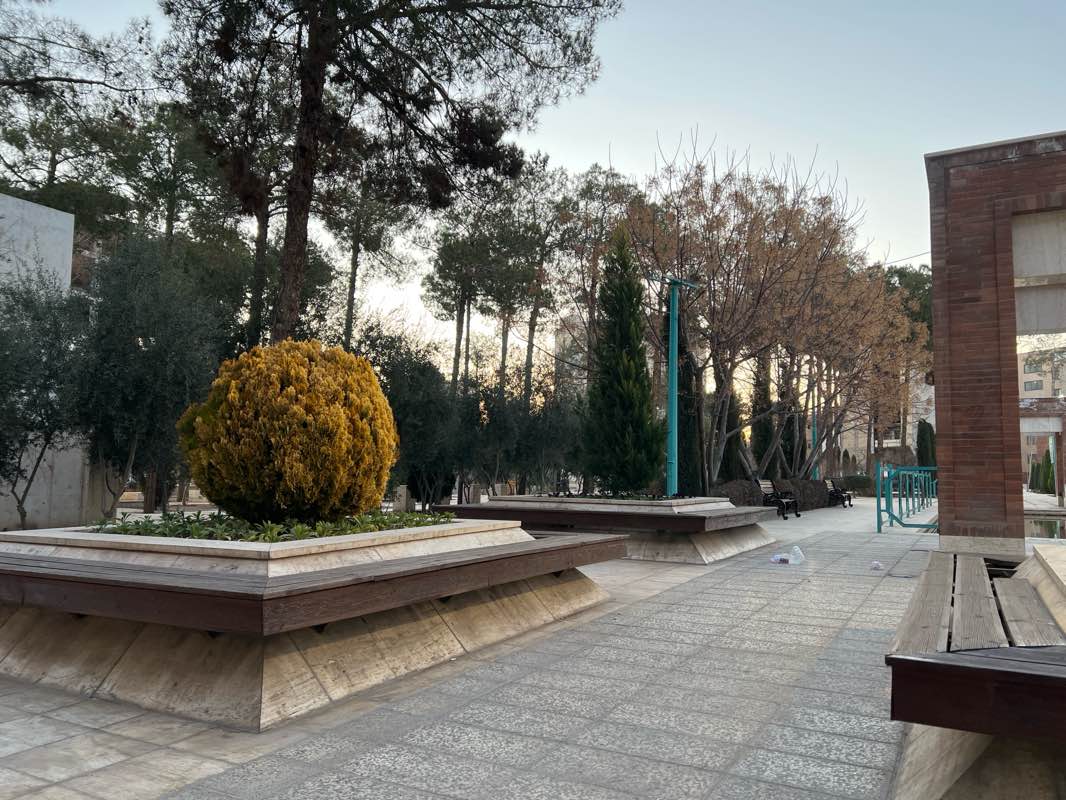 walking near me in بوستان ناجی in winter
