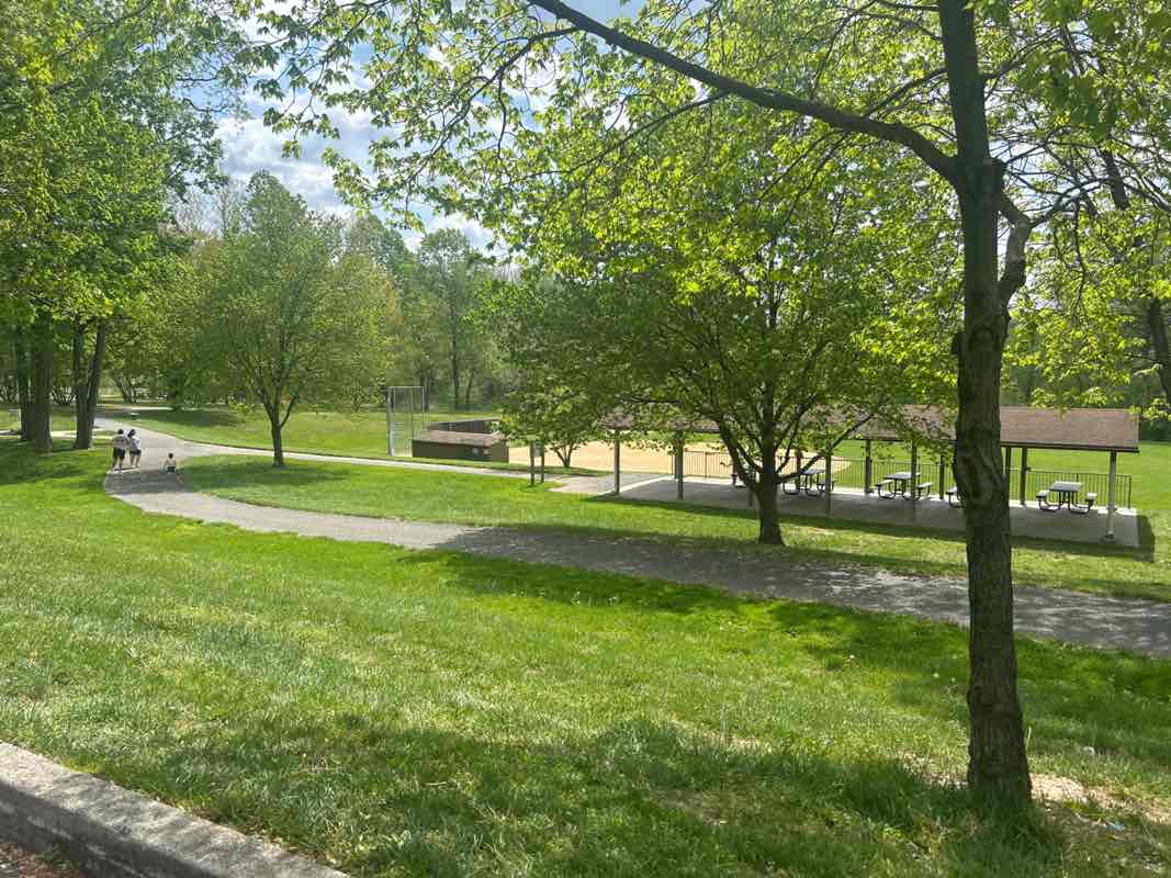 walking near me in New Garden Township Park in spring