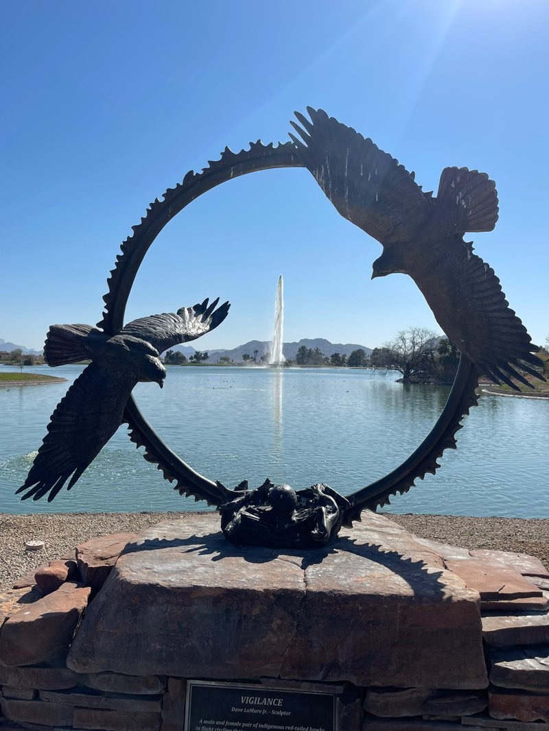 walking near me in Fountain Park in winter