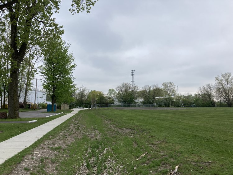walking near me in Stitt Park in spring