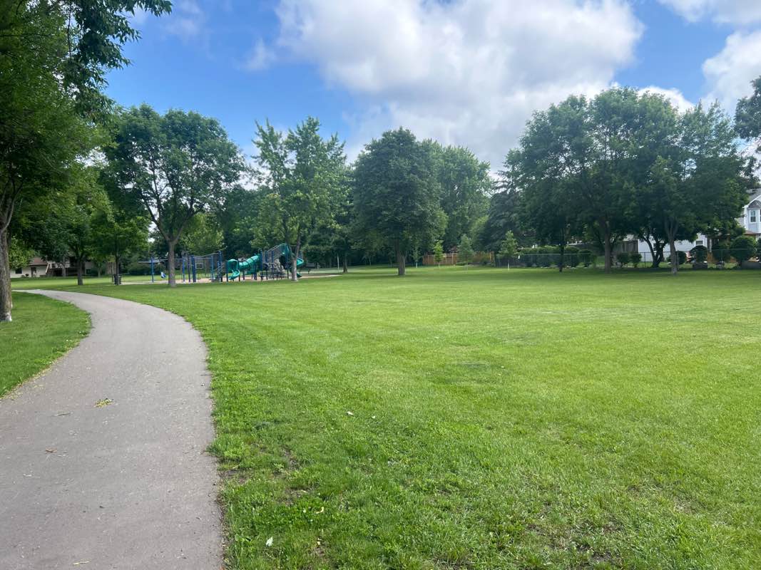 walking near me in Bartusch Park in summer