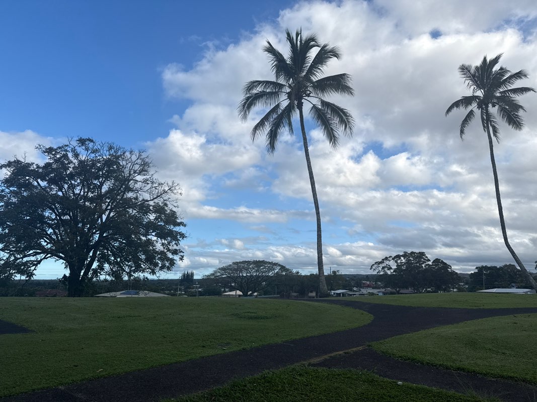 walking near me in Ainaola Park in spring