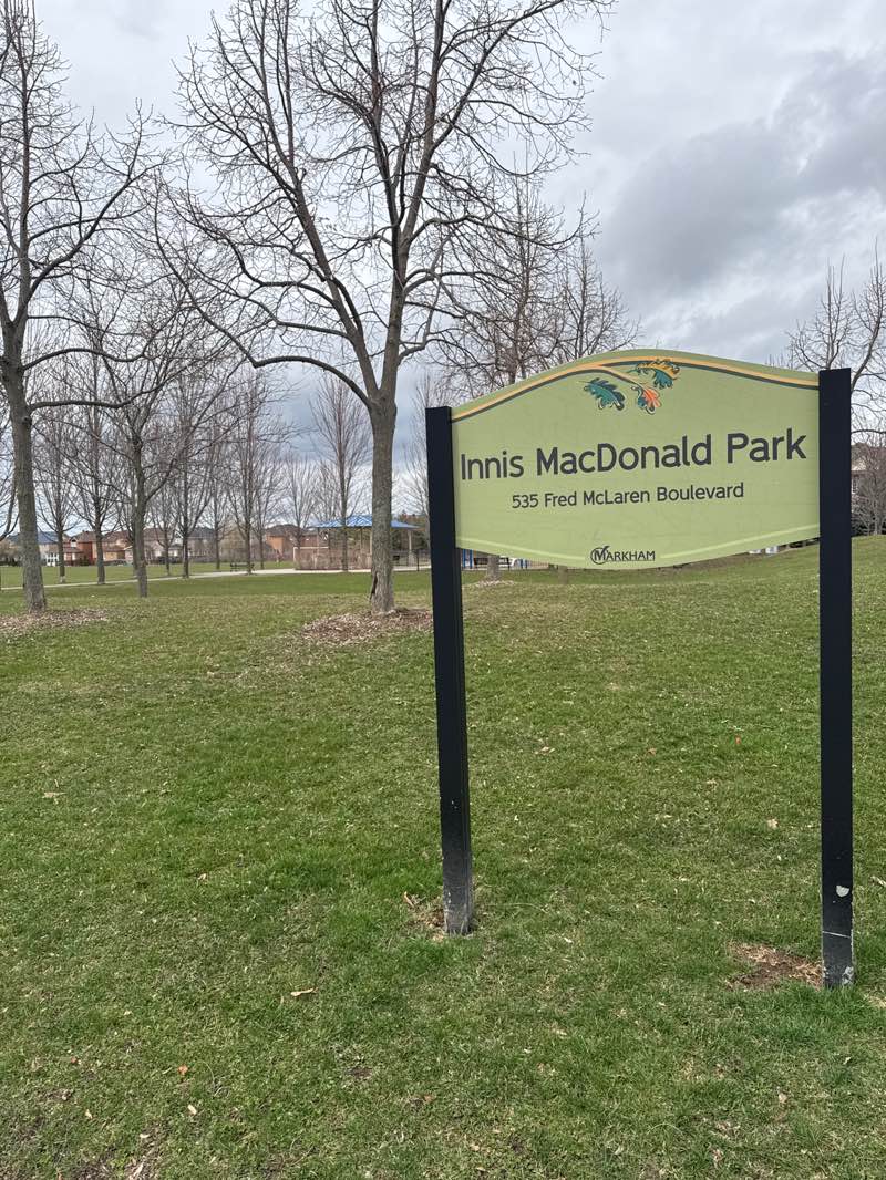 walking near me in Innis MacDonald Park in spring