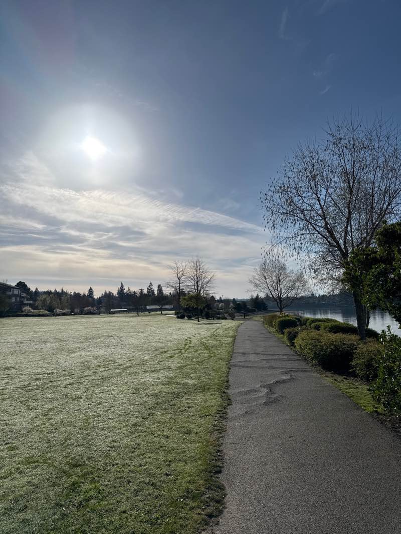 walking near me in Lions Park in spring