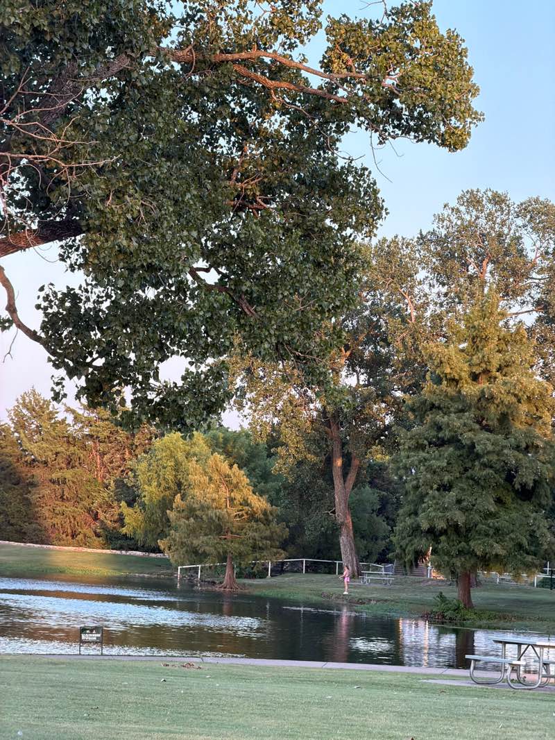 walking near me in Bethany Lakes Park in summer