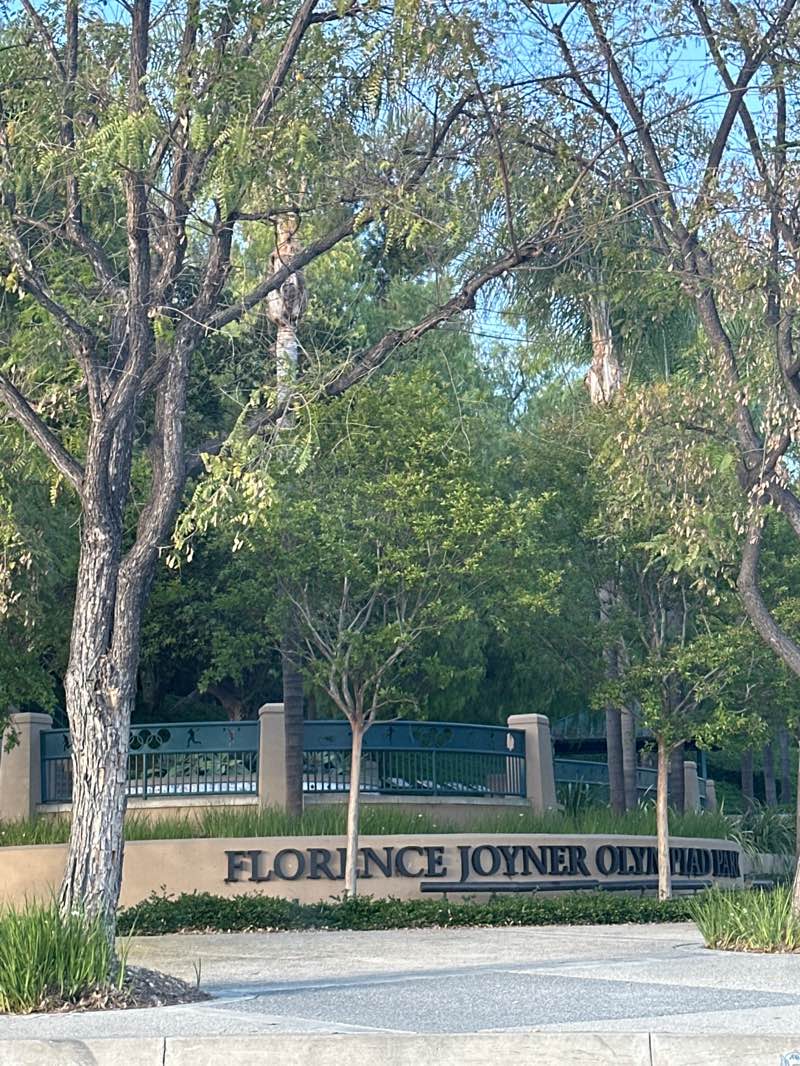 walking near me in Florence Joyner Olympiad Park in spring